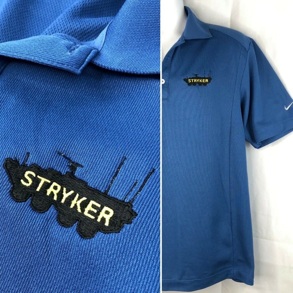 Stryker US Army Combat Vehicle Nike Golf Shirt Med